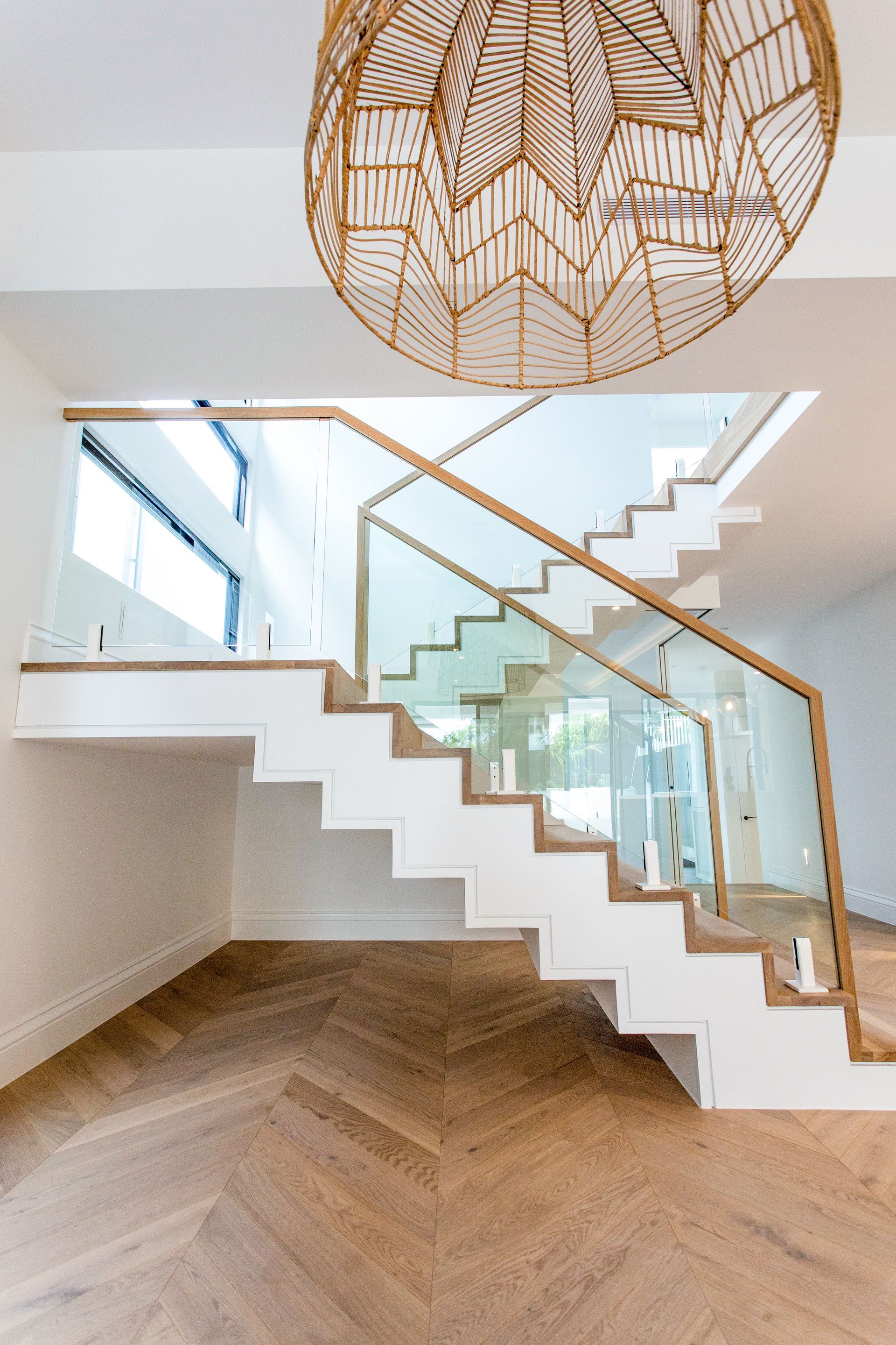 herringbone tiles in brisbane villa
