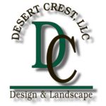 The desert crest llc logo is a design and landscape company.