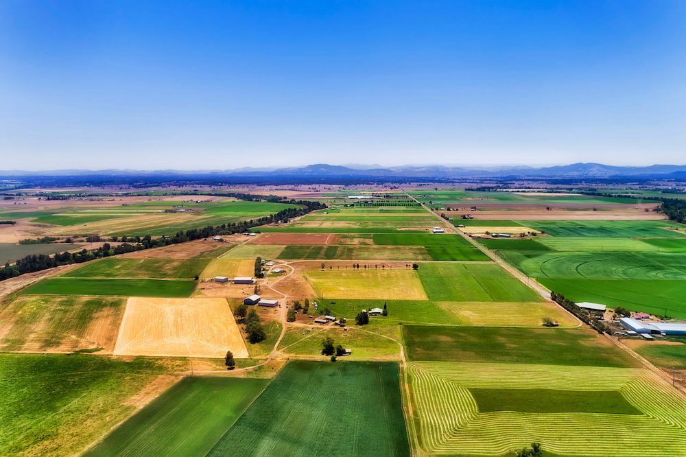 An Aerial View of a Lush Green Agricultural Landscape — Nelson Keane & Hemingway Lawyers in Narromine, NSW
