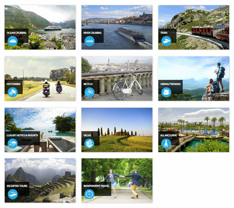 collage of travel places A collage of pictures showing different types of travel