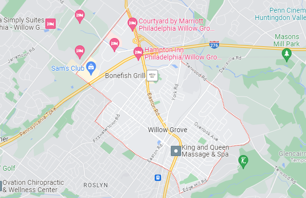 A map of a city with a lot of buildings on it
