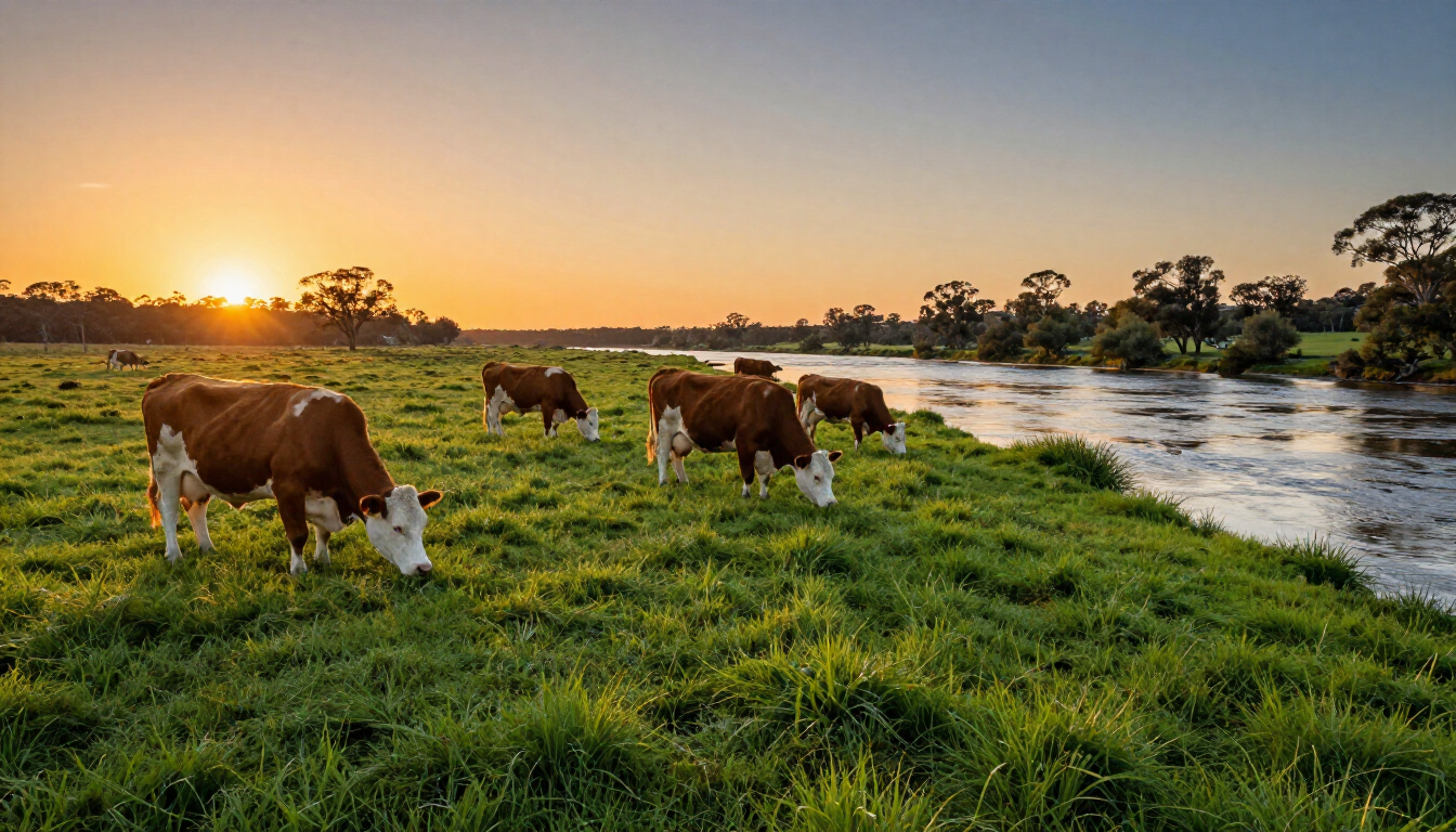 Sunset Bluff Cattle grazing