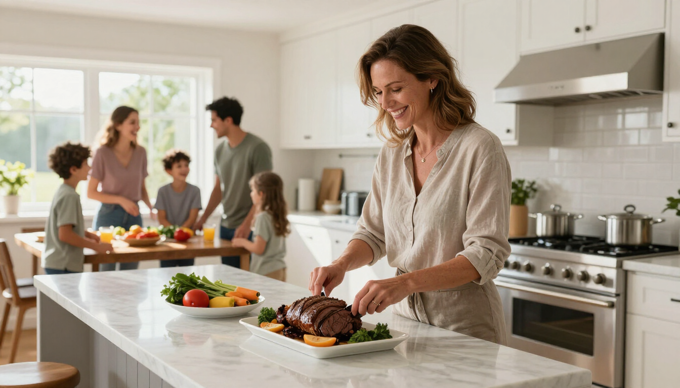 Healthy family dinner
