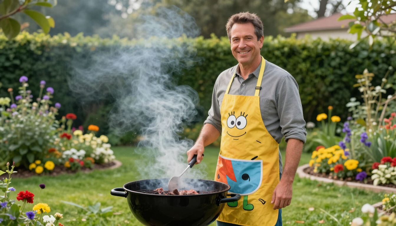 Dad at the BBQ