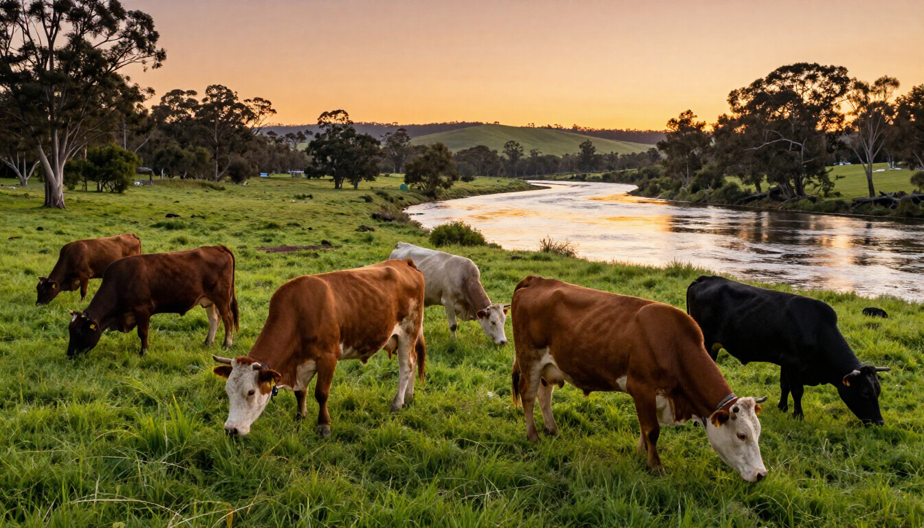 Cattle at Sunset Bluff