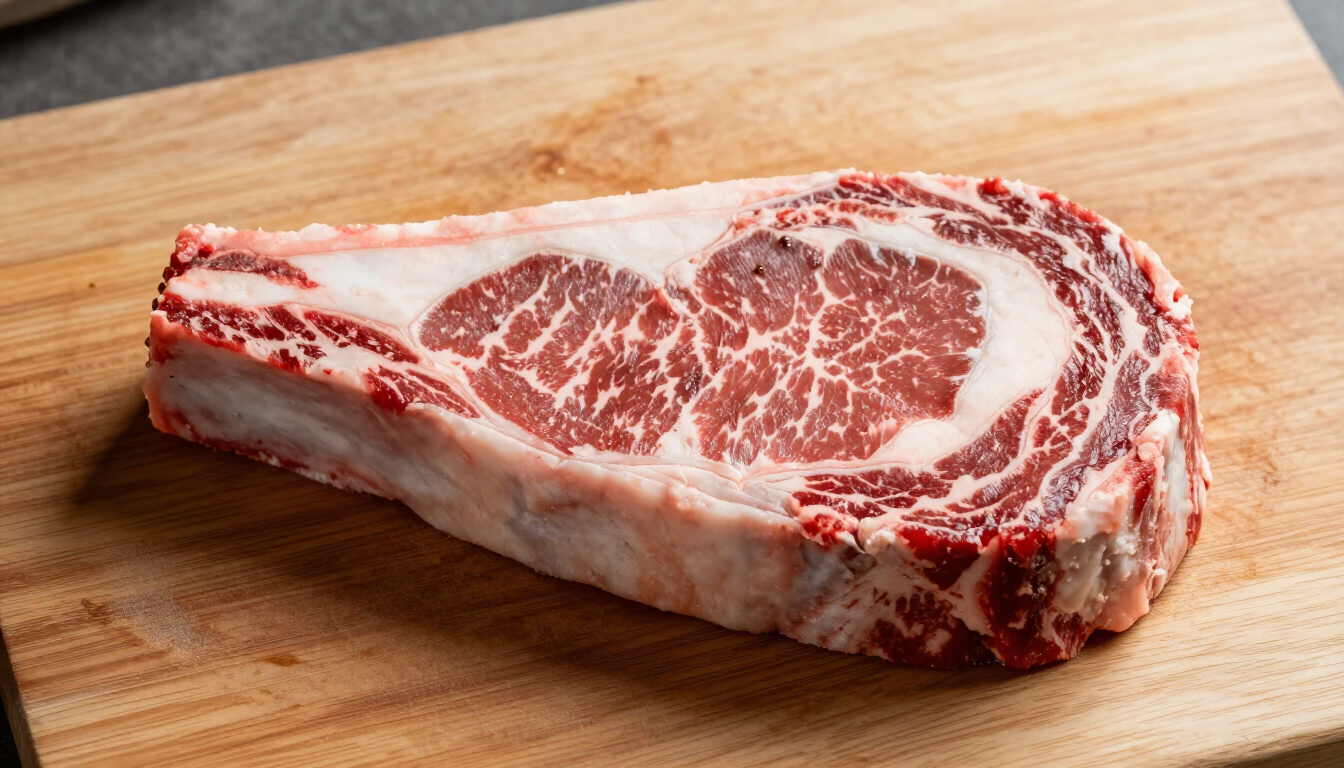 Raw Marbled Steak