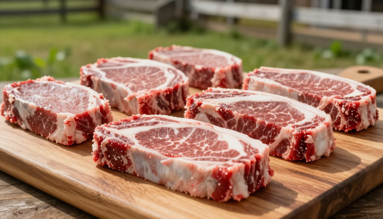 Premium cuts of grass-fed beef from Sunset Bluff Cattle Co.