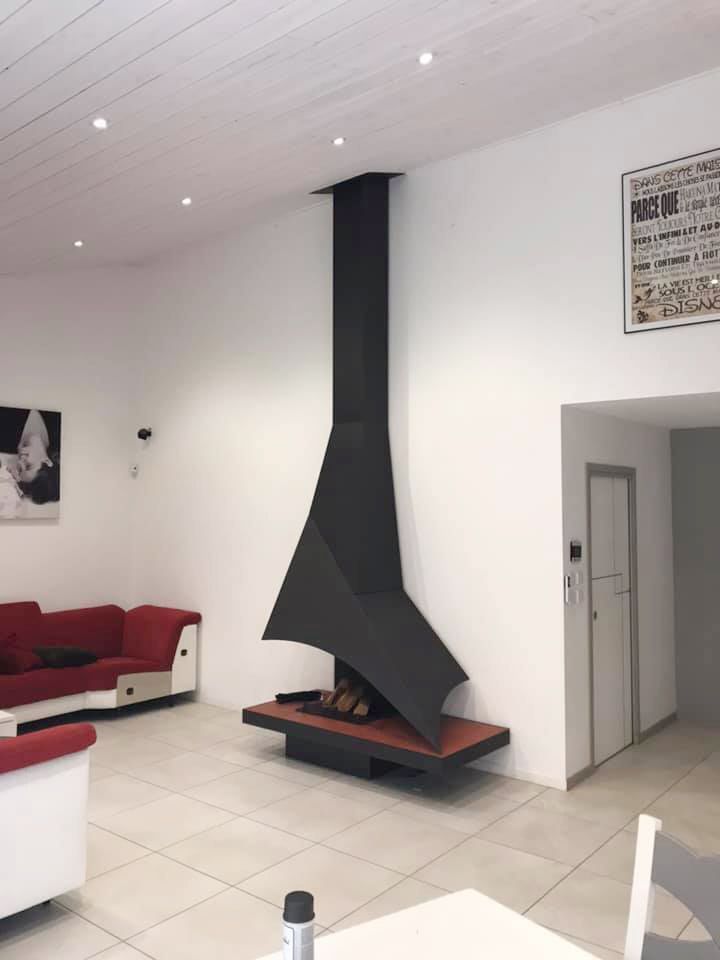cheminée acier