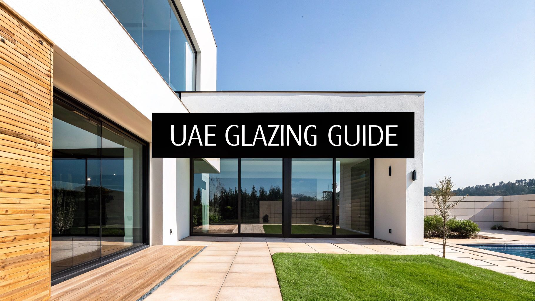 Modern home with glass windows and