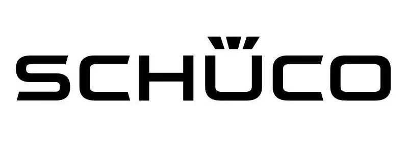 A black and white logo for schuco on a white background.
