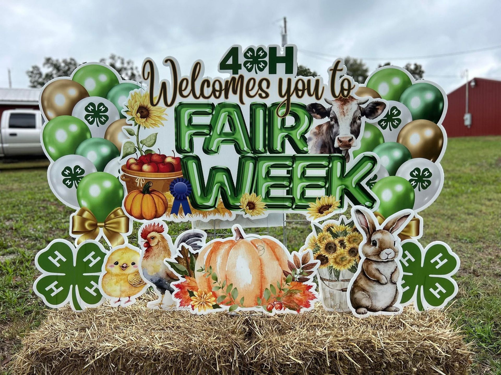 Custom 4-H fair yard sign by Twin Lakes Party Rentals