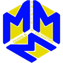Blue and yellow M&M logo with “Mining & Excavating” text inside a hexagon icon