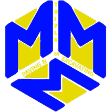 Blue and yellow M&M logo with “Mining & Excavating” text inside a hexagon icon