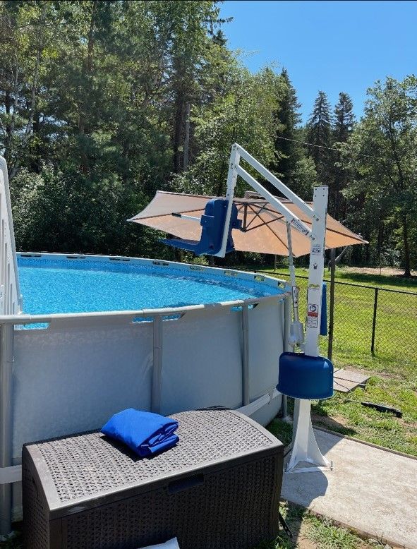 Patient Lift on th pool — Burnsville, MN — Access Lifts