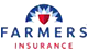 Farmers Insurance logo with a blue and red shield icon.