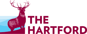 Logo of The Hartford insurance company with a stag and text.