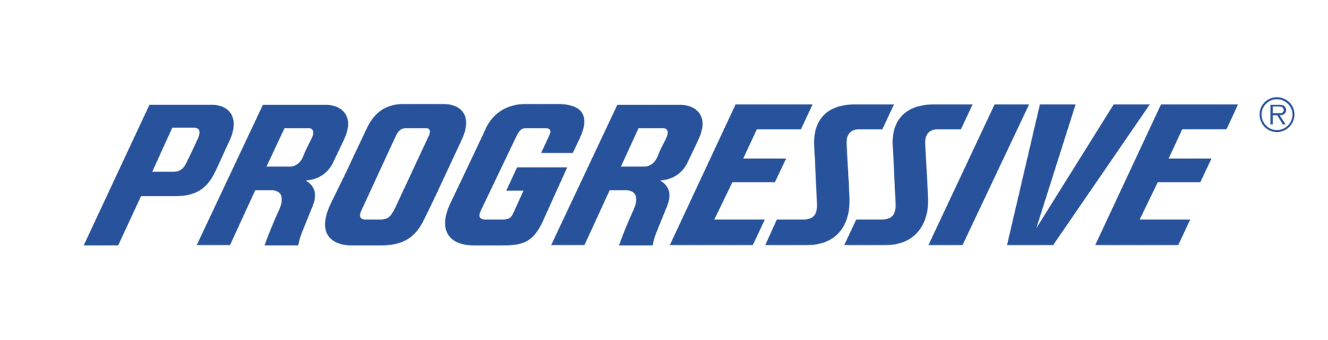 Progressive Insurance logo, blue text on white background.