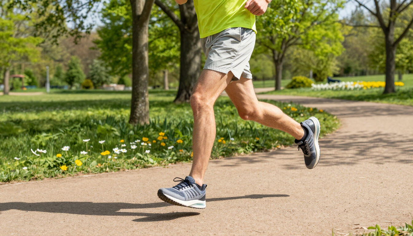 Athlete Running with Support