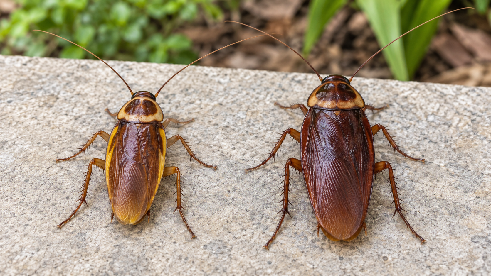 Australian and American cockroaches compared in South Florida.