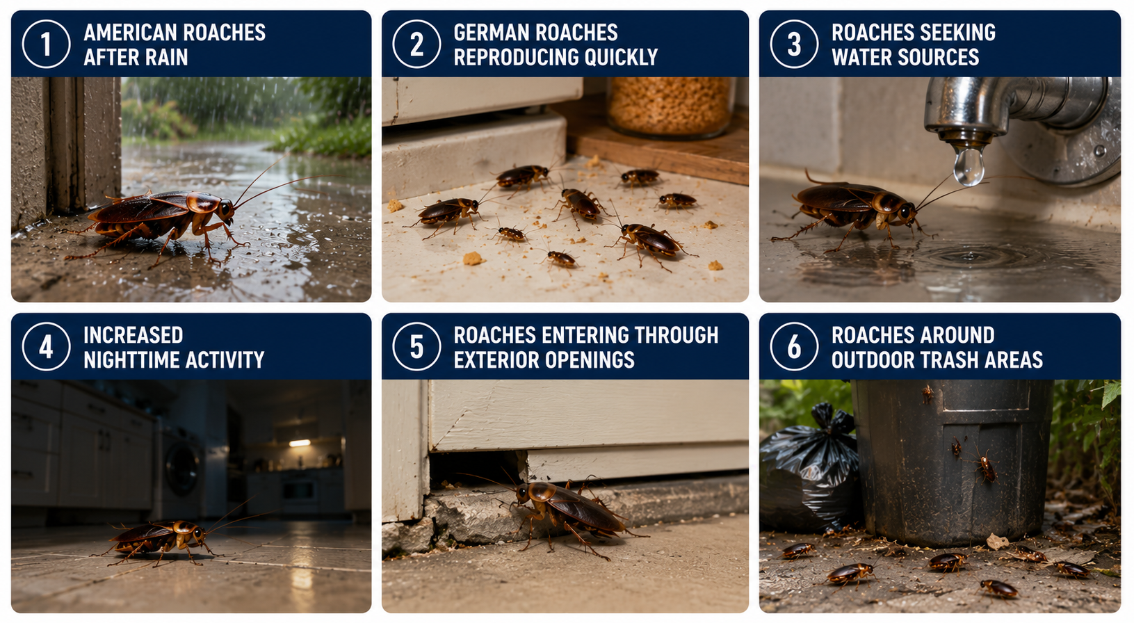 Common June cockroach activity in South Florida