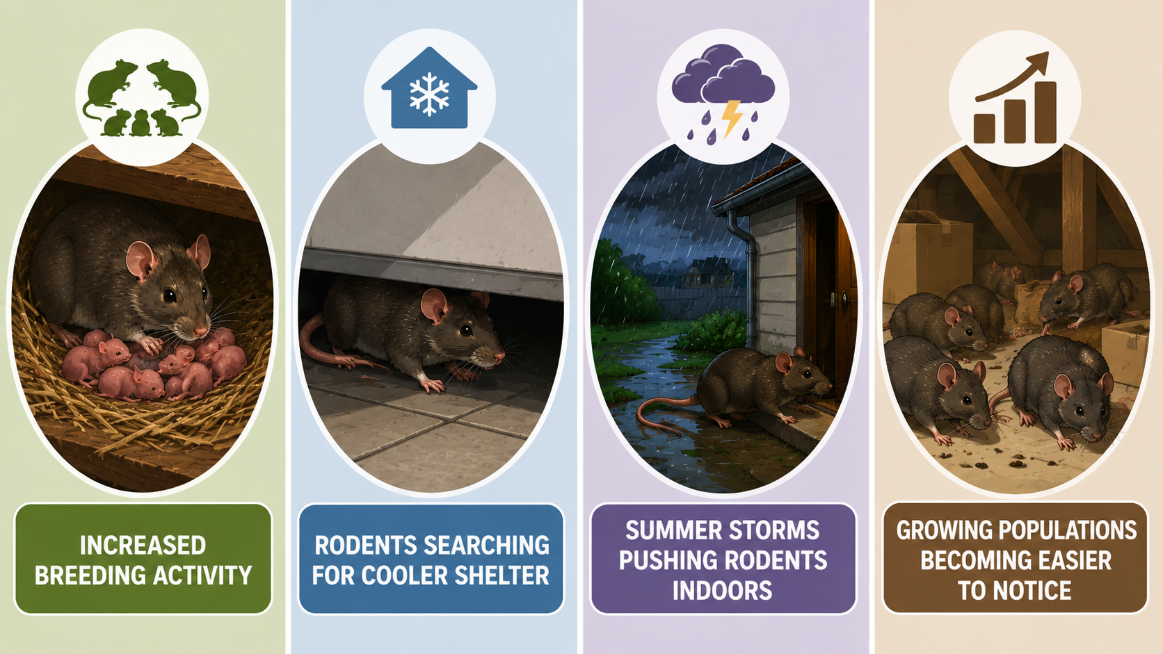 Factors that increase rodent activity before summer in Florida