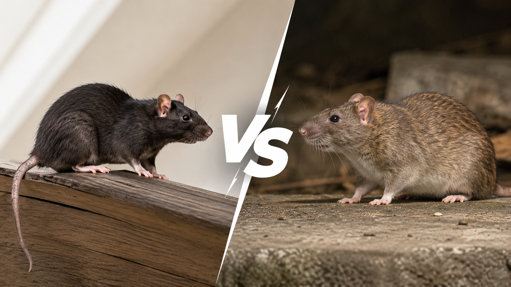 Roof rat vs. Norway rat comparison in South Florida.