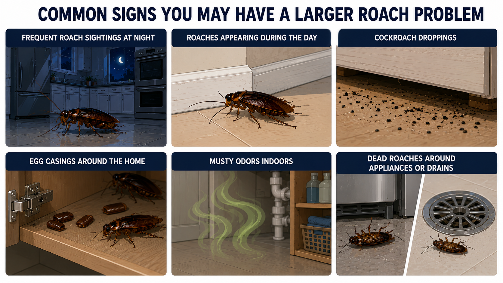 Common signs of a palmetto bug infestation inside South Florida homes
