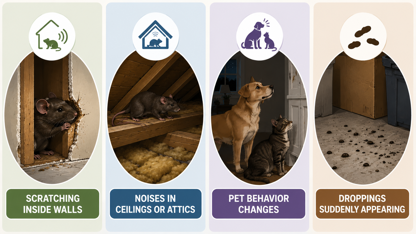Common signs of rodent activity at night inside South Florida homes