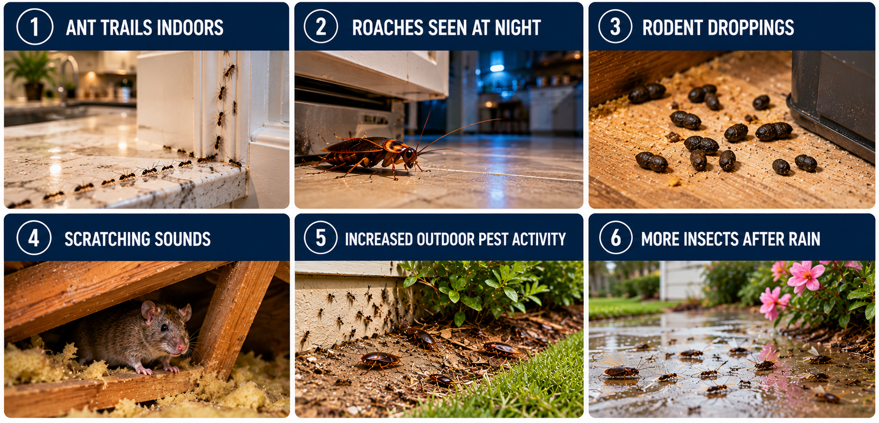 Signs pest activity is increasing around your home