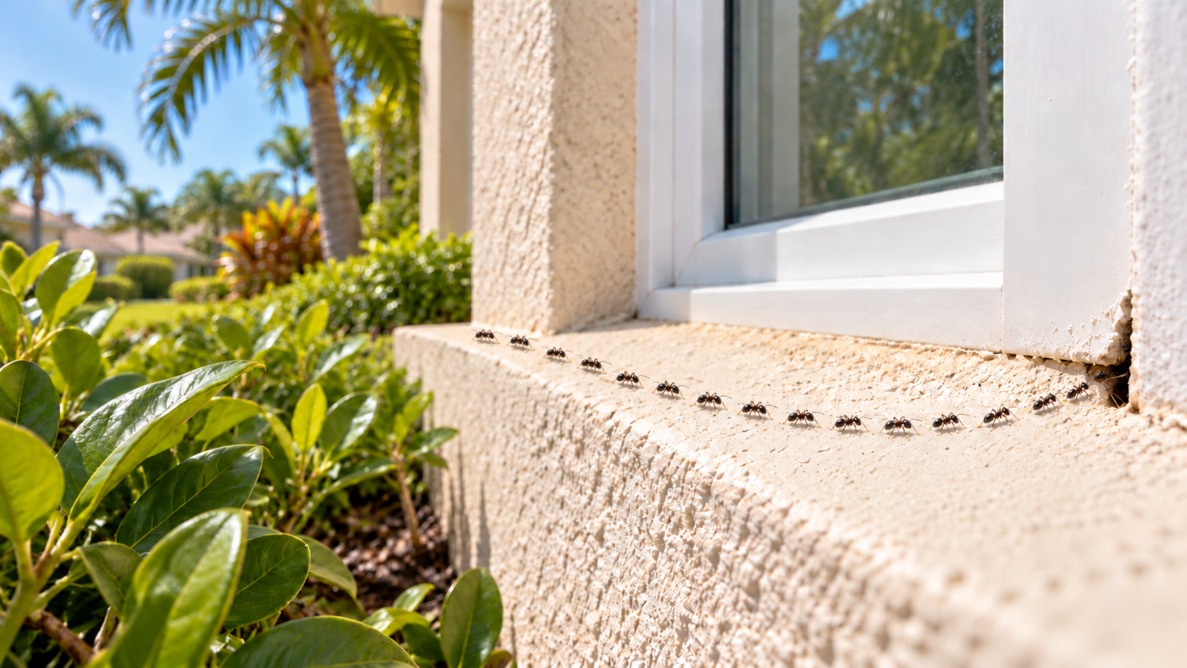 White-footed ants trailing into a South Florida home