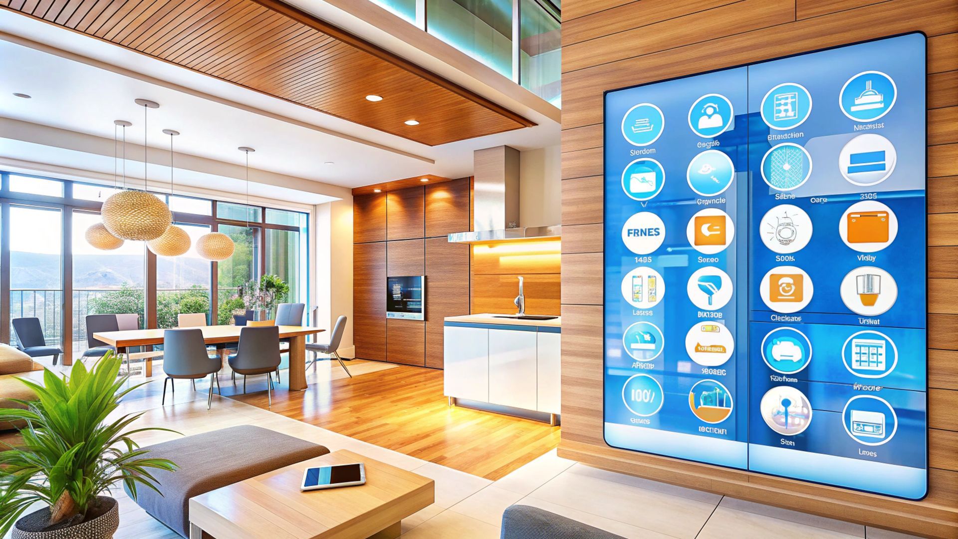 setting up smart home furniture in modern living space