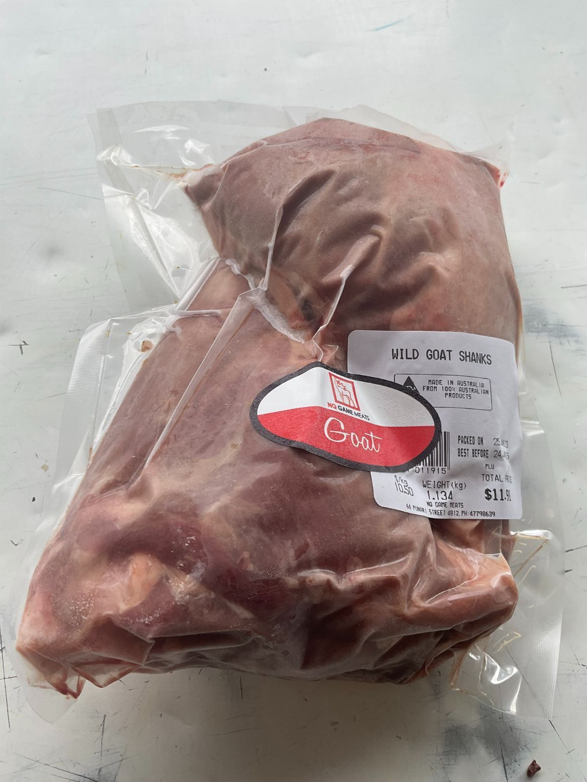 Wild Goat Shanks — NQ GAME MEAT in Currajong, QLD