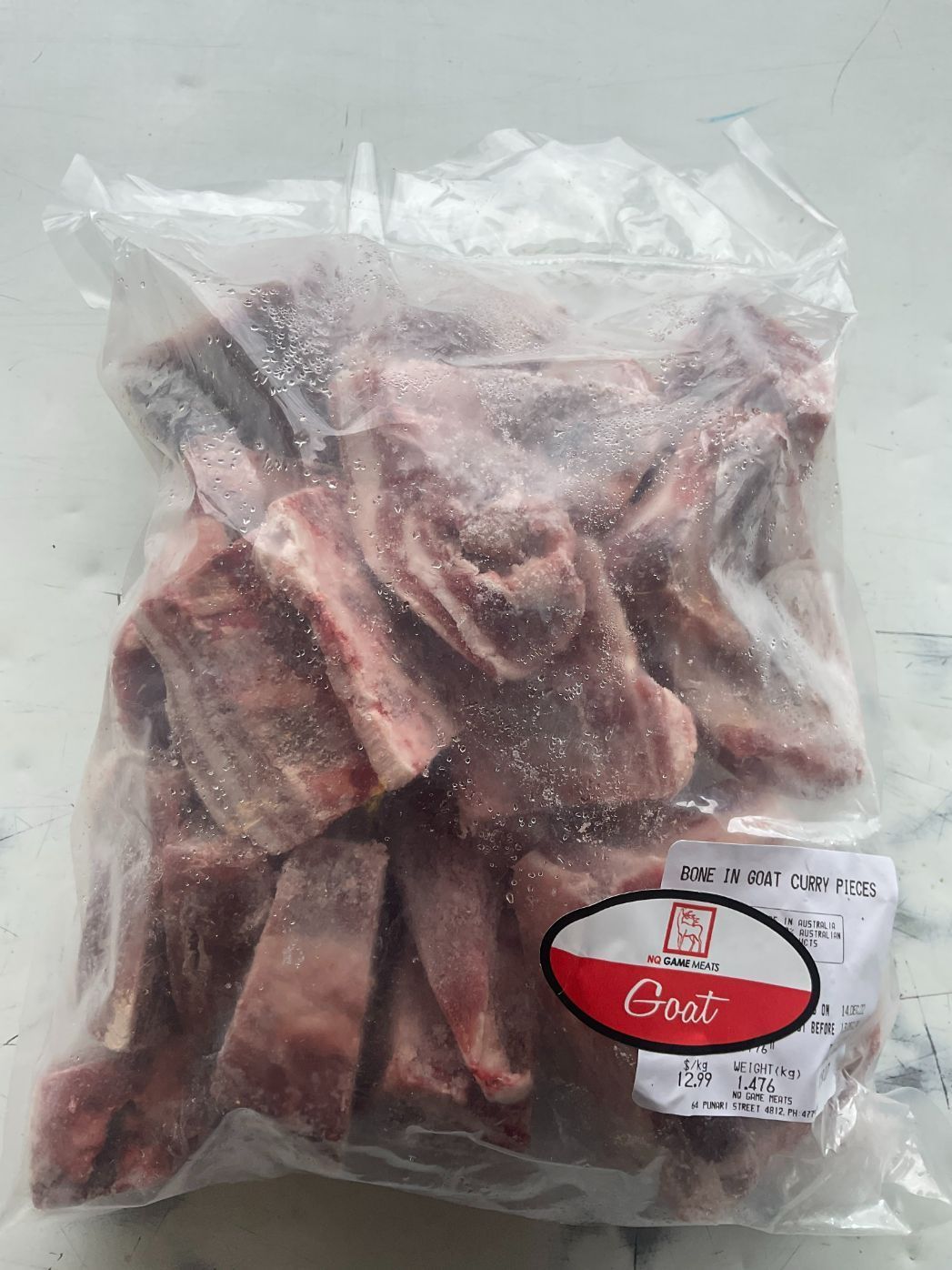 Bone In Goat Curry Pieces — NQ GAME MEAT in Currajong, QLD