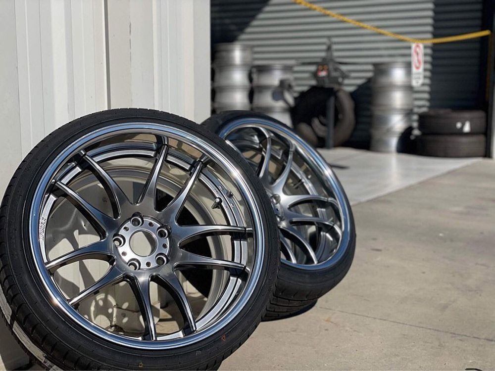Two Black Tyres on the Ground in Albury