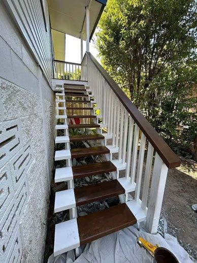 Set of Stairs Leading Up to a House — Ironbark Built Townsville in Currajong, QLD