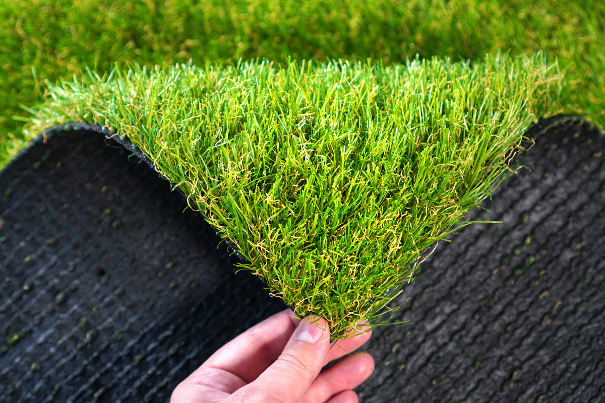 Grass Turf with Rubber under it