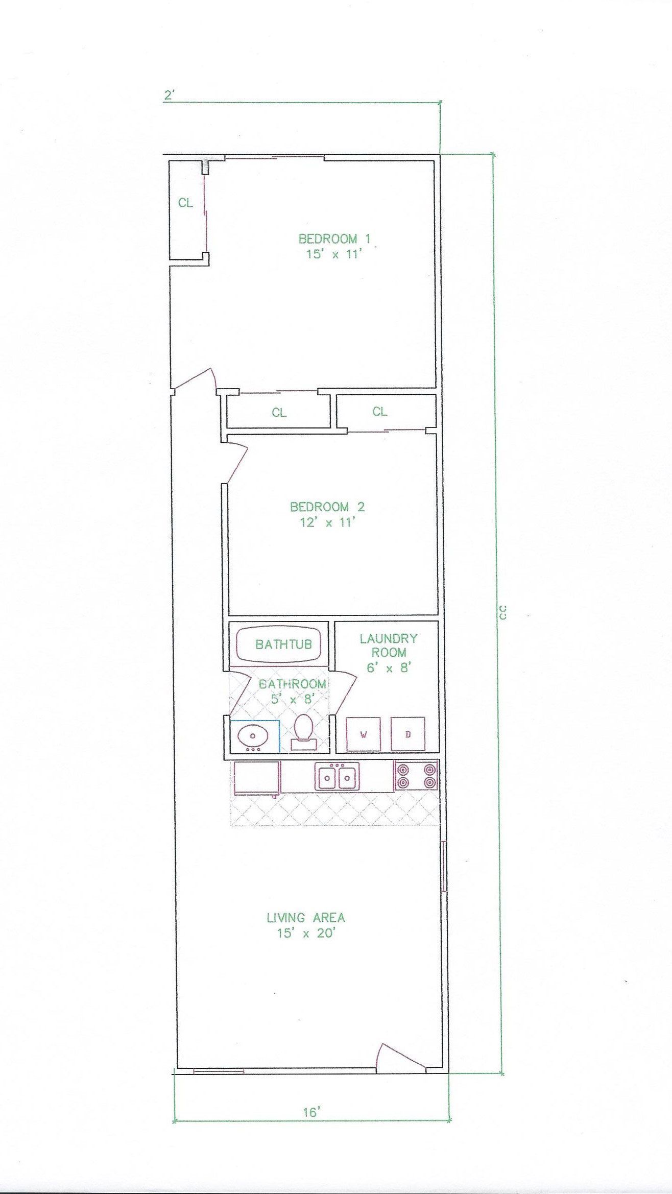 Plaza Drive Duplexes floor plans