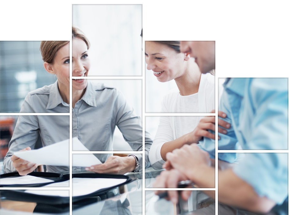 Woman talking to man and woman — Waukegan, IL — Aapril Tax Service