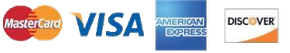 MasterCard, Visa, American Express, Discover