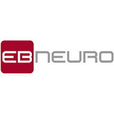 The eb neuro logo is red and gray on a white background.