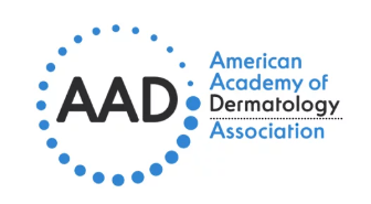 The logo for the american academy of dermatology association