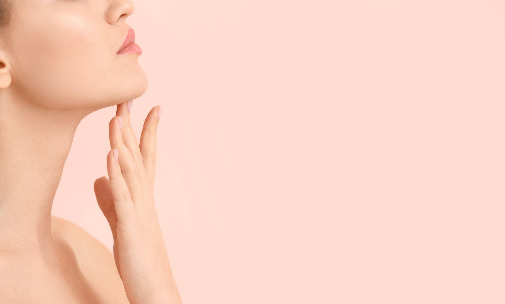 young female dermatology patient receives frown lines injection in forehead