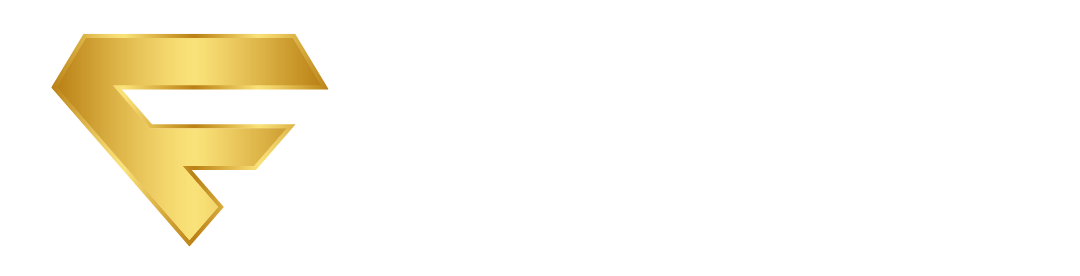 Un rayo dorado sobre un fondo blanco.