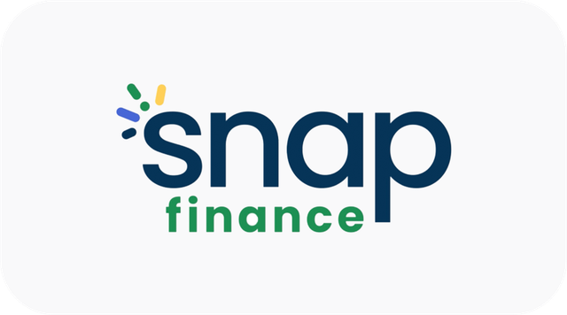 El logotipo de Snap Finance está sobre un fondo blanco.