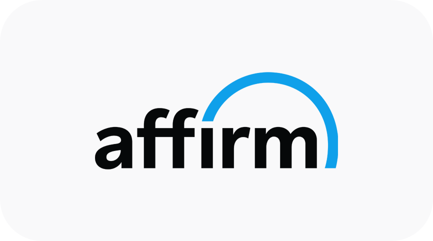 El logotipo de Afirmar es negro y azul con un círculo azul en el medio.