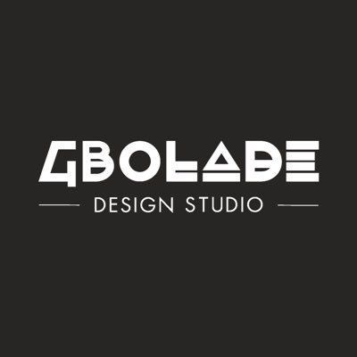 GBOLADE Design Studio logo in white on a dark background
