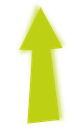 Bright lime-green upward arrow icon on a white background