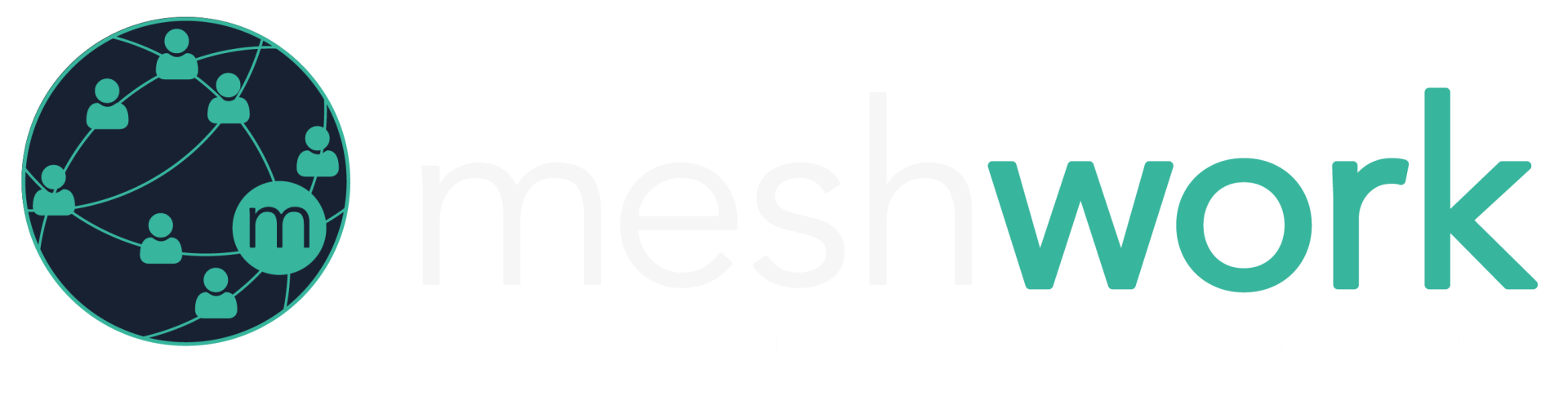 Meshwork logo with teal network icon and wordmark on white background