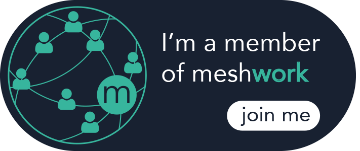 Mework membership banner with network icon, “I’m a member of mework,” and a “join me” button