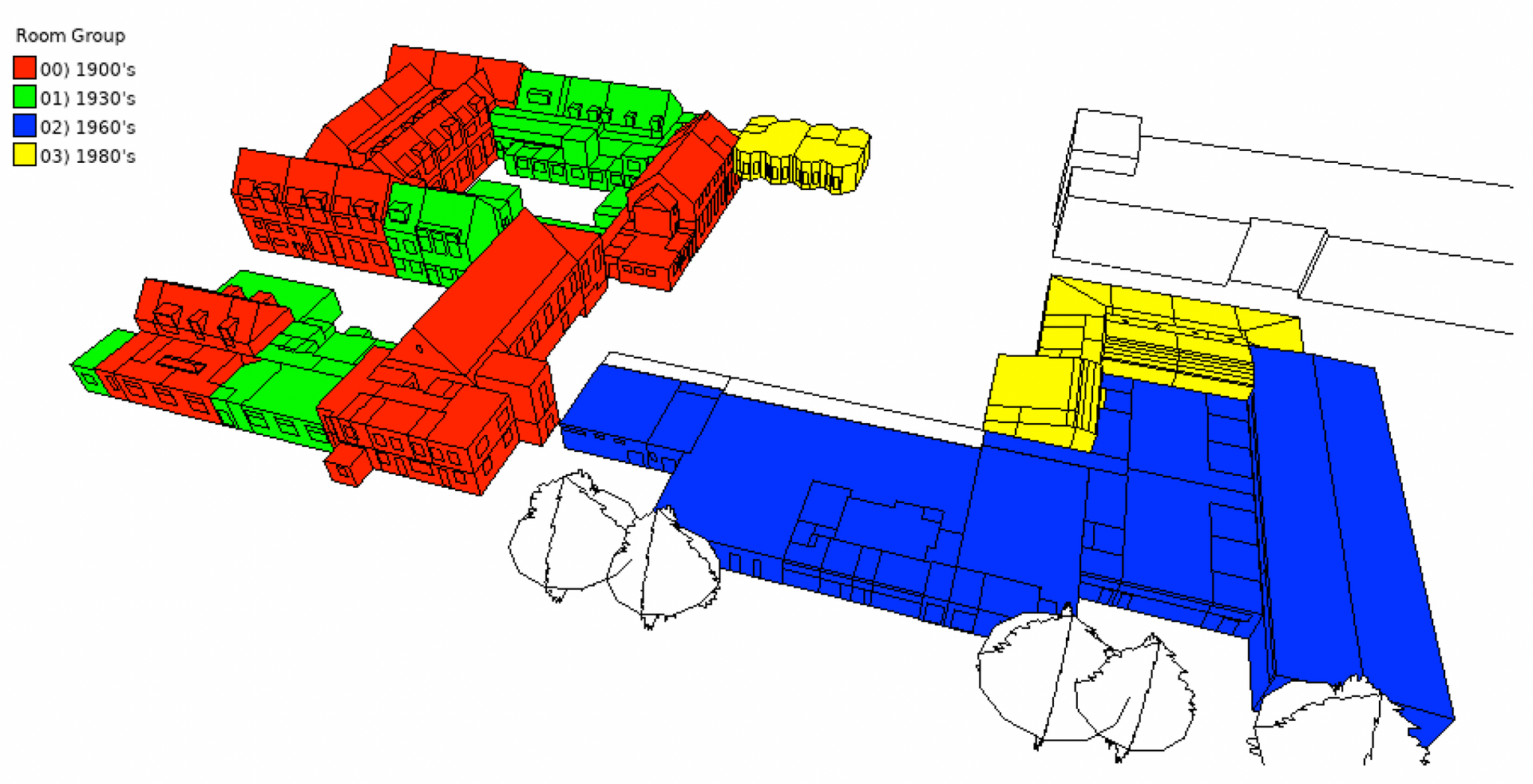 Color-coded 3D engineering diagram of two wheeled modular vehicles,